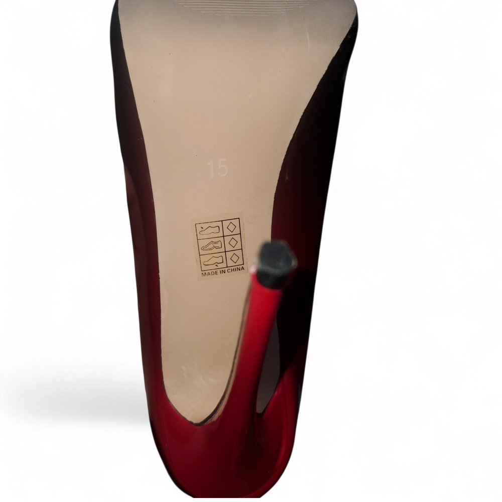 UNISEX Elegant Black and Red Heels - Picture 3 of 4